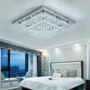 Modern XL Living Room Lamp LED Celling Light Crystal Pendant Chandelier Square