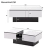 Dunaville Frame Coffee Table with Storage Black & White