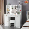 NEW Vanity Makeup Table Dressing Desk Set with Stool Mirror 10 LED Lights Mirror