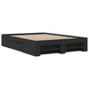 qohoio Bed Frame Black 120x190 Small Double Engineered Wood,Double Bed I9Z9