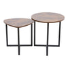 Nest Of 2 Nested Nesting Tables Side End Coffee Table Metal/MDF for Living Room