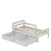 Junior Wooden Bed Toddler Solid Pine Wood Children's Kids Bed Frame White