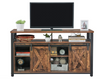 Large TV Stand Industrial Storage Sideboard Vintage Rustic Metal Media Cabinet