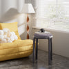 Set of 6 Sherpa Fleece Stools Kitchen Dining Chairs Living Room Stools Sets Grey