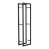 Black Metal Wood Log Storage Rack Stand Fireplace Firewood Holder Indoor Heater