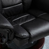 Recliner Chair With footstool, Armchair 135° Reclining Swivel Sofa Chair, Black