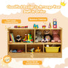 2 Tier Kids Storage Cube Wooden Bookcase Bookshelf Open Shelf Storage Cabinet