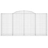 Arched Gabion Baskets 3 pcs 300x50x140/160 cm Galvanised Iron