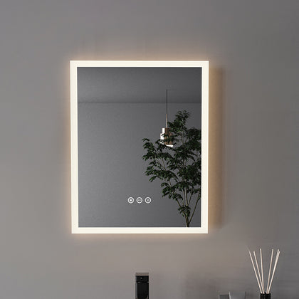 500x400mm Smart Touch Switch Bathroom Mirror LED Lighted Anti-Fog Light Changing