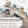 L-Shaped Corner Computer Desk Reversible Study Writing Desk 2-Person Workstation