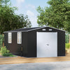 16x10ft ExtraLarge Metal Garden Shed Outdoor Bike Tool Storage House Window Lock