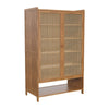 Shoe Rack Shoe Storage Cabinet Rattan Wood Stand Cupboard Unit Organiser 2 Doors