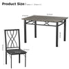 Dining Table and Chairs Set - 1 Dining Table 4Chairs MDF - Patio Garden Kitchen
