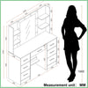 Bedroom Dressing Table Vanity Desk Set With Hollywood LED Lighted Mirror Drawers