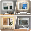 Bathroom Mirror Illuminated With LED Lights Demister Mirror Wall Mounted Touch