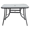 Outdoor Glass Metal Frame Bistro Dining Table Cocktail Table Garden Patio Table