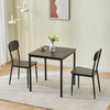Set of 2 Dining Chairs Wooden for Dining Room Kitchen Side Chairs Stable Brown