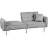 Modern Fabric Sofa Bed 3 Seater Click Clack Living Room Recliner Couch Sofa Grey