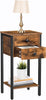 Bedside Table Side Table w/ 2 Drawers Telephone Table 35 x 28.5 x 68.5 cm