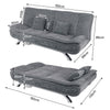 Linen 3 Seater Sofa Bed Couch 2 IN 1 Convertible Sofas Recliner Sleeper Bed New