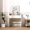 Dressing Table With 2 Drawers 9 LED Bulbs Mirror Vanity Bedroom Tables Desk