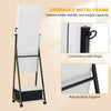 Jewelry Armoire Organiser Unit Mobile Jewelry Cabinet Floor Standing-White