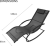 Outdoor Garden Rocking Chairs / 2 Styles Includes Pillow or Side Bag/Steel Frame