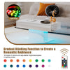 White High Gloss Coffee Table with LED RGB Lights 2 Drawer Storage Living Room