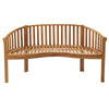 Acacia Wooden Banana Bench Water Resistant Outdoor Furniture Garden Patio