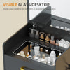 MakeUp Vanity Set with Visible Glass Desktop, Compact Vanity with 3 Drawers