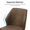 Dining Chair PU Soft High Wide Backrest Metal Legs Dining Room Brown Grey Beige