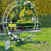 Moongate Round Wedding Arch Metal Backdrop Stand Flower Garland Frame Venue Deco