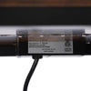 Drinks Cabinet Wine Bar w/ Glass & Bottle Storage | Black Rattan W/ RGB LED