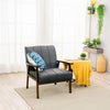 Armchair Stylish Living Room Accent Chair Wood Frame Armchair，Artificial Leather