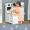 Kids Kitchen Playset, Toy Kitchen w/ Full Accessories - White