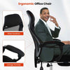 Reclining Computer Chair Ergonomic Home Office Chair Adjustable w/Footrest
