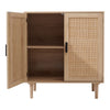 2 Door Wooden Storage Cabinet Side Furniture Cupboard Bedroom Hallway Shelf Unit