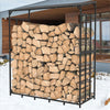 Heavy Duty Firewood Log Rack Large Storage Holder Shed Rack Outdoor Garden Yard