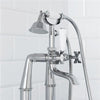 Traditional Freestanding Bath Shower Mixer Tap Crosshead Handle Chrome Bathroom