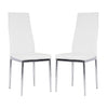 120cm Glass Dining Table and 4 Padded White Chairs Set Home Kitchen Furniture