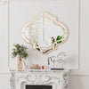 Irregular Wall Mirror Asymmetrical Bathroom Vanity Mirror w/ Double Gold Rim Dec