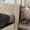 Ottoman Bed Gas Lift Storage Bed 5ft King Size Double Bed Frame Velvet Beige