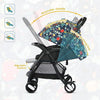 Baby Pushchair, Backrest and Footrest Adjustable with Raincover, Removable Tray