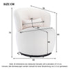 Swivel Chair Teddy Fabric Upholstered Rotating Armchair Sofa Accent Tub White US