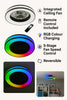 Kanlux PLAVE LED Ceiling Fan Light – RGB & CCT, Remote, 48W, Reversible Airflow
