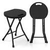 Folding Stool Set of 2 Foldable Chair Steel Frame Portable Collapsible Stool