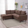 L-Shaped Corner Sofa, Sectional Couch with Built-in USB Port Chaise