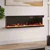 Electric Fireplace Media LED Wall Fire Wall Mounted / Standing Heater 40-100in
