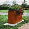 Metal Cube Planter Garden Corten Steel Plant Flowers Pot In & Outdoor Square Box
