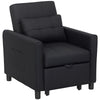 Folding Chair Bed, Sleeper Chair with Pillow, Side Pockets, Black